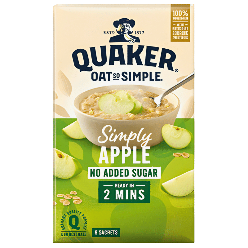 Quaker Avoine Pomme 271g Sans Sucre Ajouté (8 sachets)