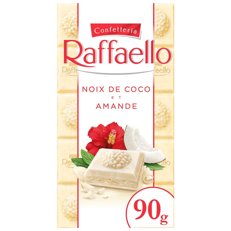 Raffaello Tablette De Chocolat Blanc Noix De Coco Et Amande 90g