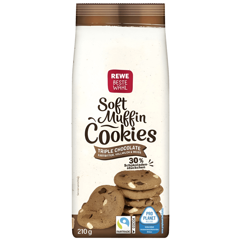REWE Cookies Moelleux Triple Chocolat