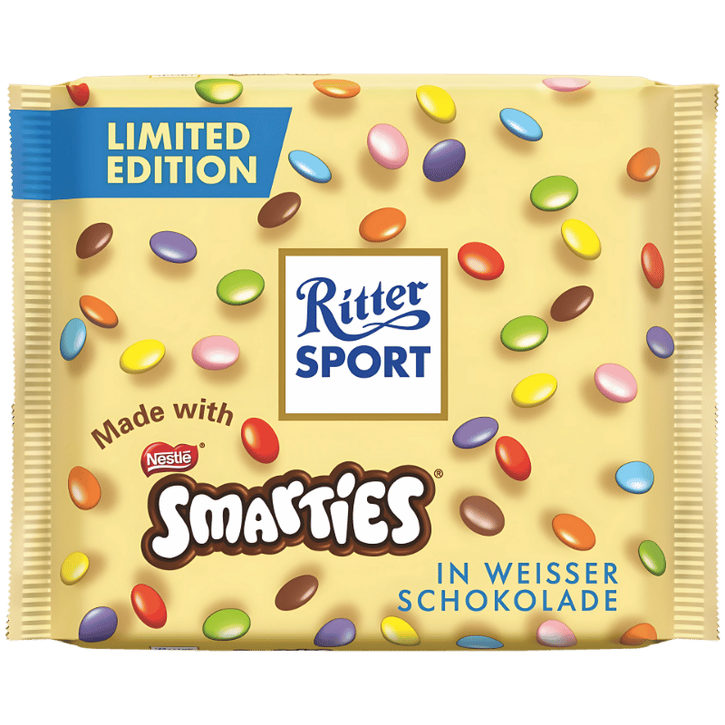 Ritter Sport Smarties en Chocolat Blanc Édition Limitée 100g