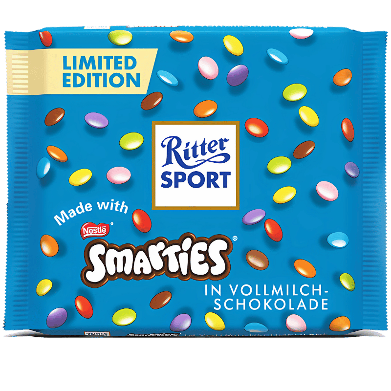 Ritter Sport Smarties en Chocolat au Lait Édition Limitée 100g