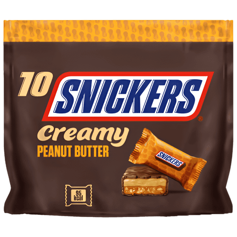 Snickers Chocolat Crémeux Au Beurre De Cacahuète 10 Pièces