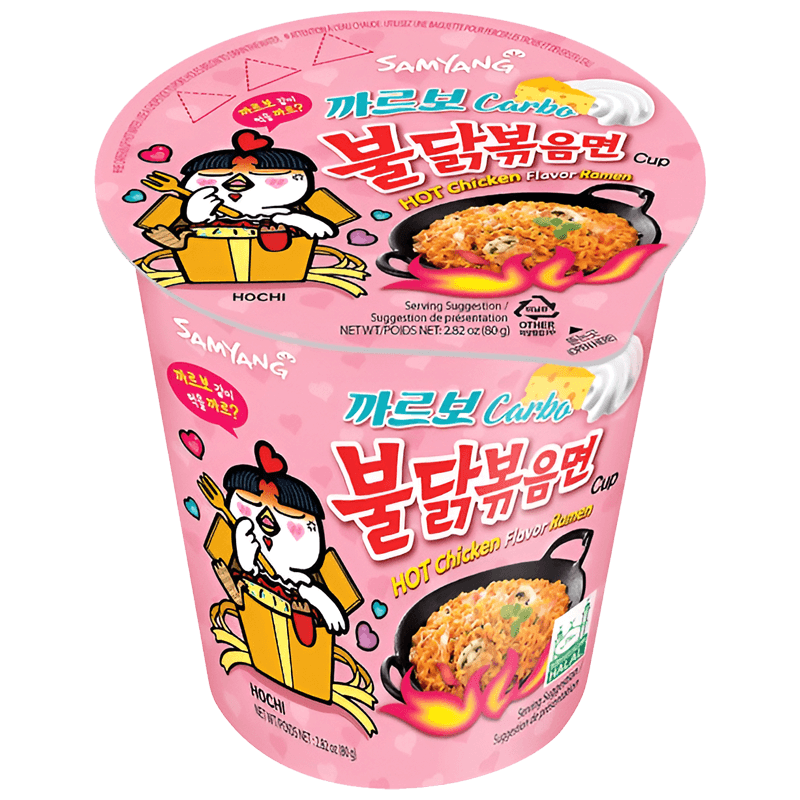 Samyang Buldak Nouilles Poulet Épicé Carbonara Tasse
