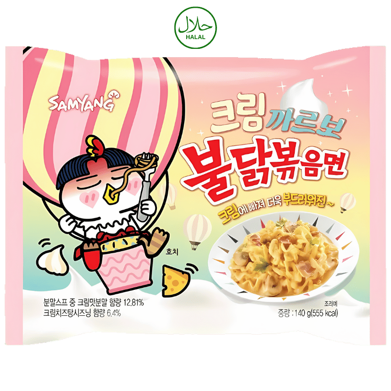 Samyang Buldak Nouilles Poulet Épicé Crème Carbonara - Certifié Halal