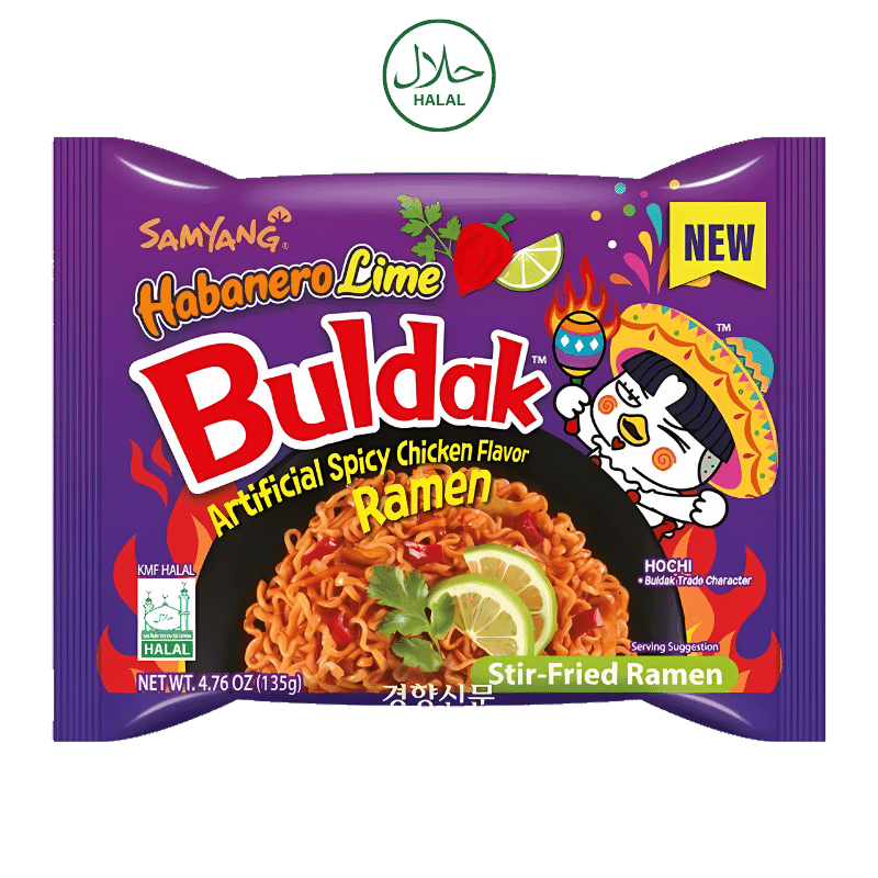 Samyang Buldak Nouilles Poulet Épicé Habanero Lime – Certifié Halal
