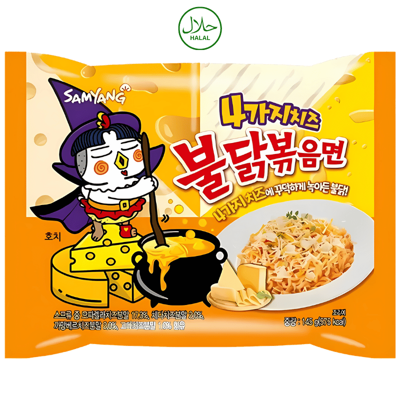 Samyang Buldak Poulet Épicé Quatre Fromages - Certifié Halal