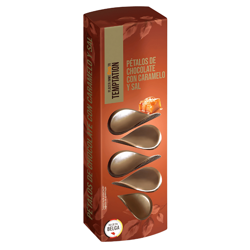 Temptation Pétalos de Chocolat avec Caramel et Sel Recette Belge 150g