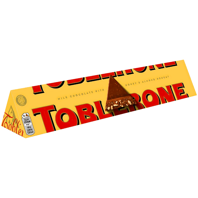 Toblerone Chocolat au Lait avec Nougat au Miel et aux Amandes 100g