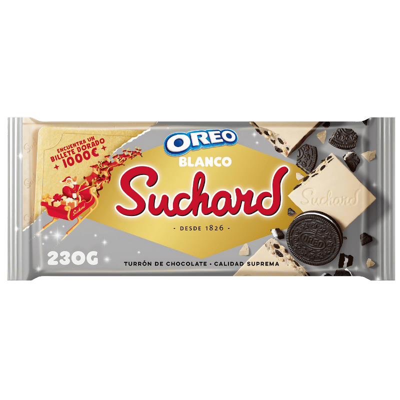 Turrón de Chocolat Blanco Suchard Oreo - 230g