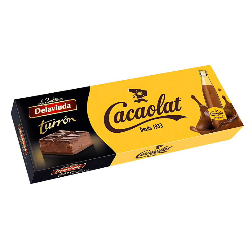 Turrón de Chocolat Cacaolat Delaviuda 140g