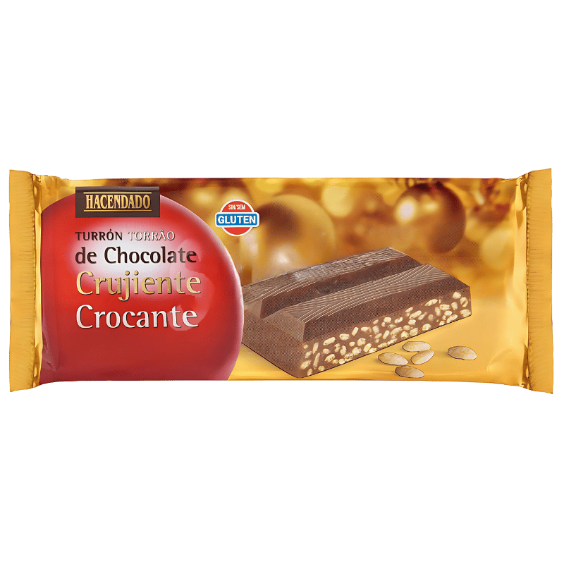 Turrón de Chocolat Croustillant Hacendado Qualité Suprême 250g