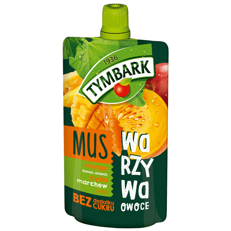 Tymbark Vega Mousse Mangue Banane Pomme Ananas Citrouille