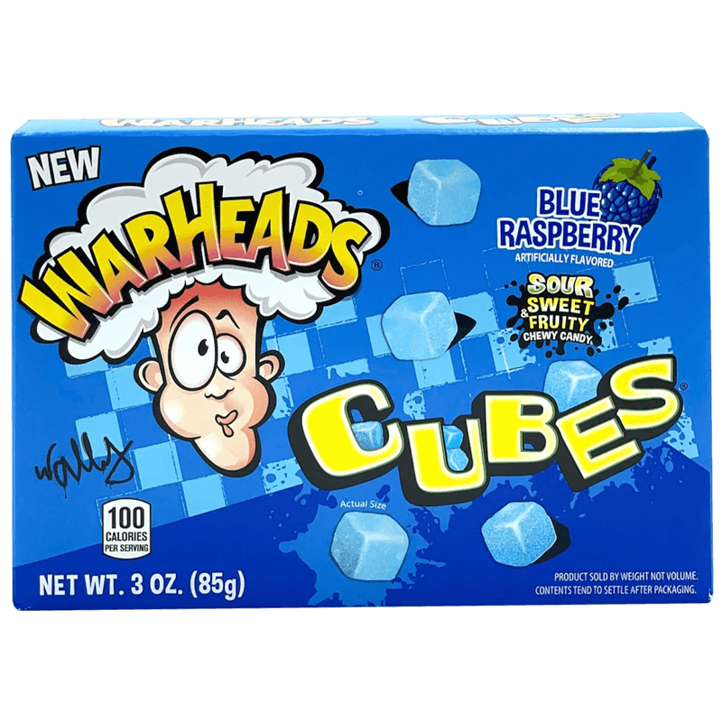 Warheads Cubes Framboise Bleue 85g