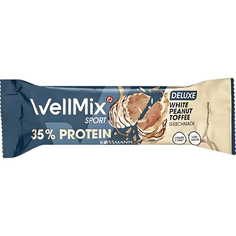 Wellmix Sport 35% Protéine Deluxe Arôme Cacahuète Toffee Blanc 45g