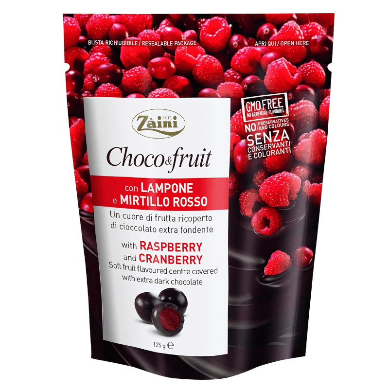 Zaini Choco & Fruit Framboise & Cranberry - 125g