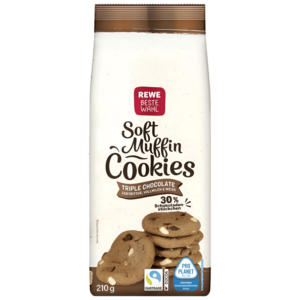 REWE Cookies Moelleux Triple Chocolat