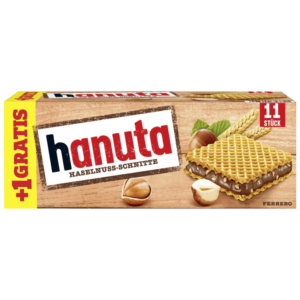 Hanuta Chocolat Noisette 11 pièces 242g