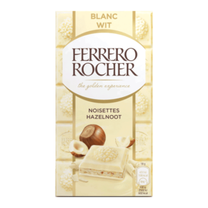 Ferrero Rocher Tablette Chocolat Blanc Noisette 90g