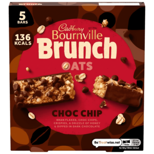 Cadbury Bournville Brunch Oats Bar Choc Chip 5 Bars