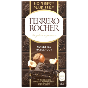 Ferrero Rocher Tablette Chocolat Noir Noisette 90g