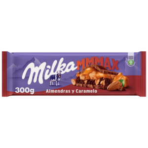 Milka Mmmax Grande Barre De Chocolat Au Lait Amandes Caramel 300g