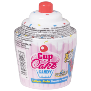 Funny Candy Cup Cake Sucette Fraise 40g