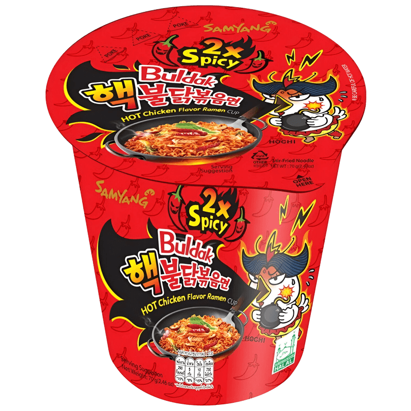 Samyang Buldak Nouilles Poulet Épicé (×2) Tasse 70g