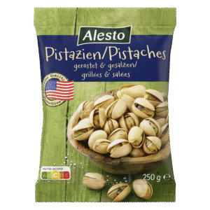 Alesto – Pistaches de Californie Grillées et Salées 250g