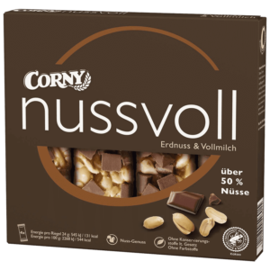Corny Nussvoll Cacahuète Chocolat Au Lait (4 Barres)