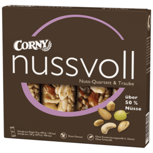 Corny Nussvoll Noix Raisins (4 Barres)