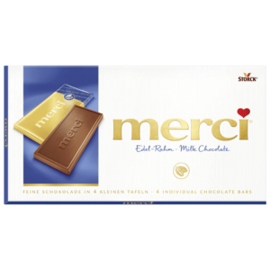 Merci Barres De Chocolat Au Lait 100g