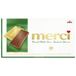 Merci Barres De Chocolat Noisette Amande 100g