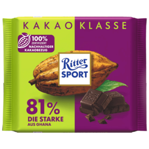Ritter Sport Chocolat 81% Cacao Du Ghana 100g