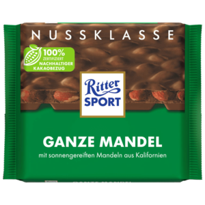 Ritter Sport Chocolat Au Lait Aux Amandes Entières 100g