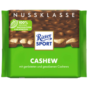 Ritter Sport Chocolat Au Lait Aux Noix De Cajou 100g