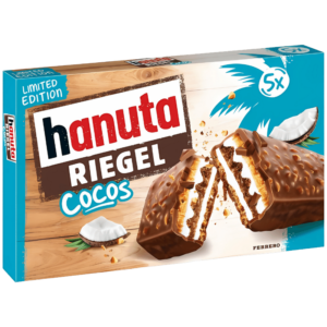 Ferrero Hanuta Riegel Cocos Édition Limitée 5 pièces