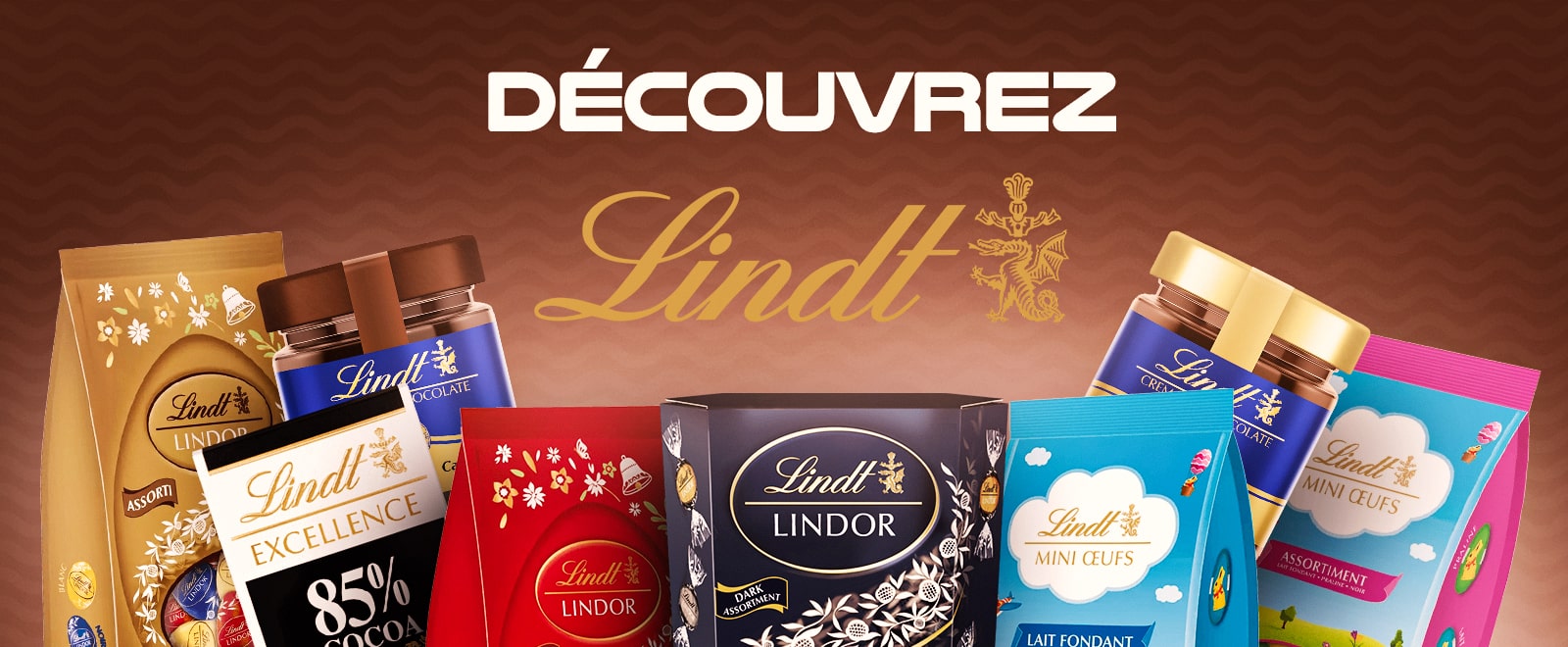 Découvrez Lindt - Une variété de chocolats Lindt comme Lindor, Excellence, et plus encore.