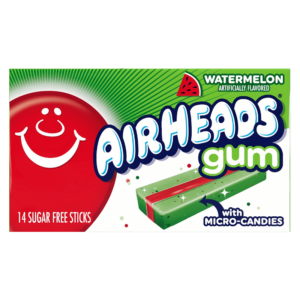 Airheads Gum Pastèque - 14 Bâtons Sans Sucre