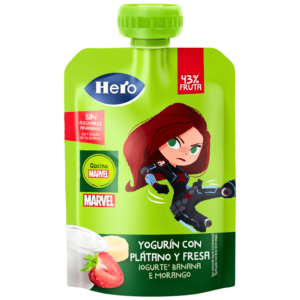 Compote Hero Baby Marvel Yogurin Banane et Fraise 100g