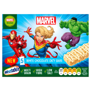 Barres Marvel Chocolat Blanc et Avoine 5 pièces