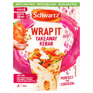 Schwartz Wrap It Takeaway Kebab Doux 4 portions