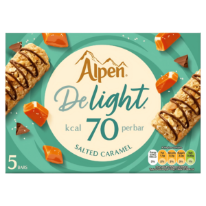 Barres Alpen Delight Caramel Salé, 5 Barres 95g