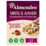 Almendro Barres aux Amandes, Chocolat Blanc et Fruits Rouges 100g