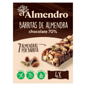 Almendro Barres aux Amandes Chocolat Noir 70% 100g