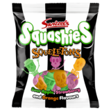 Swizzels Squashies Squelettes Saveurs Pomme Acide, Fraise et Orange 120g