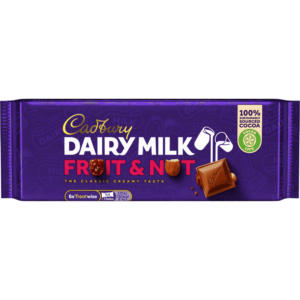 Cadbury Dairy Milk Fruit & Nut Le Goût Crémeux Classique 180g