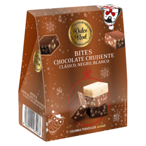 Dulce Noël Bites Chocolat Croustillant Classique, Noir, Blanc 140g