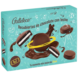 Galleteca Gâteaux Recouverts de Chocolat au Lait 252g