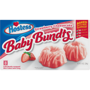 Hostess Baby Bundts Gâteau au Fromage Fraise - 8 Pièces - 284g