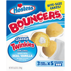 Hostess Bouncers Glazed Twinkies Mini Cakes à la Réelle Vanille - 244g